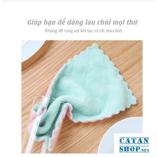 Khăn lau bếp đa năng 2 mặt siêu thấm nước, Khăn rửa chén dĩa thấm hút tốt thiết kế tiện dụng cho nhà bếp GD270-Khanruach