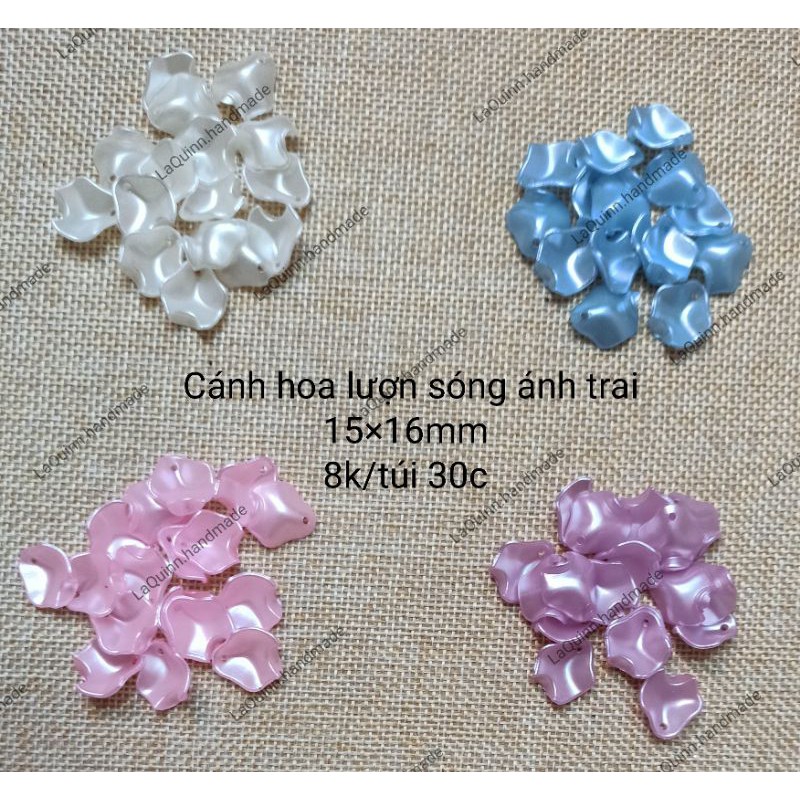 Cánh hoa lượn sóng ánh trai - nguyên liệu handmade