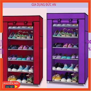 Tủ vải 6 tầng 7 ngăn đựng giày dép chống bụi