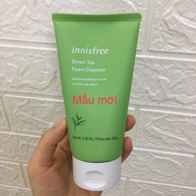 Sữa Rửa Mặt FREESHIP Sữa Rửa Mặt Trà Xanh Innisfree Green Tea Cleansing Foam giảm mụn hiệu quả 150ml