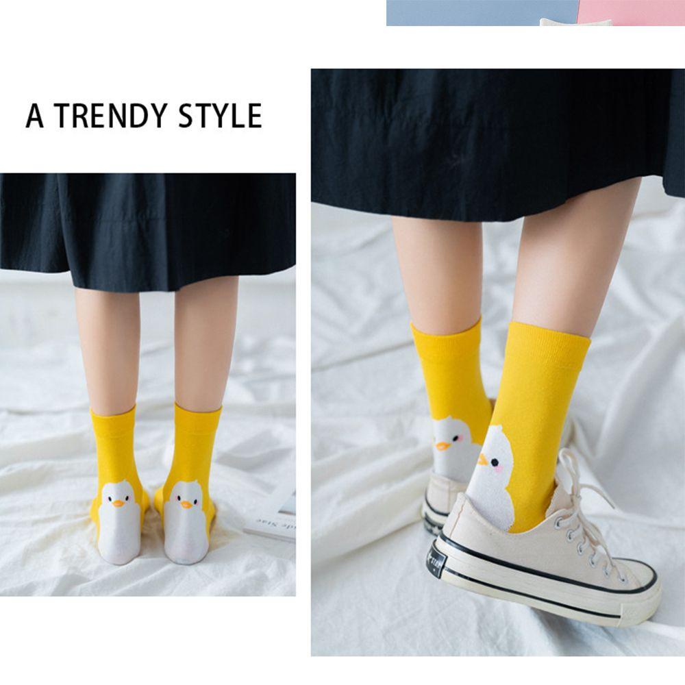 Vớ cotton In Họa Tiết Hoạt Hình Vui Nhộn Phong Cách harajuku mujer Cho Nữ