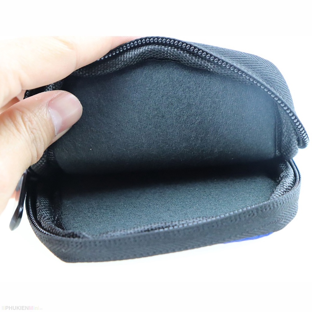 Túi vải chống sốc đựng ổ cứng di động size 2.5 inch, túi phụ kiện công nghệ 2 ngăn đa năng đựng pin sạc dây cáp tai nghe