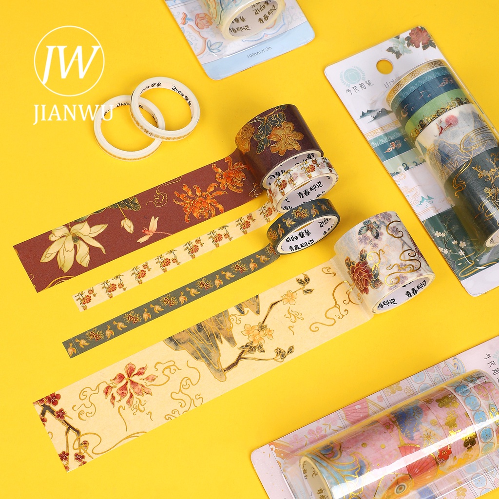 Set 6 Băng Keo Trang Trí Sổ Tay Phong Cách Trung Hoa Cổ Điển
