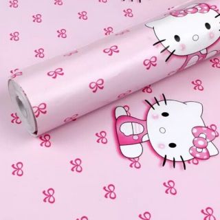 Cuộn 10m giấy dán tường hello kitty