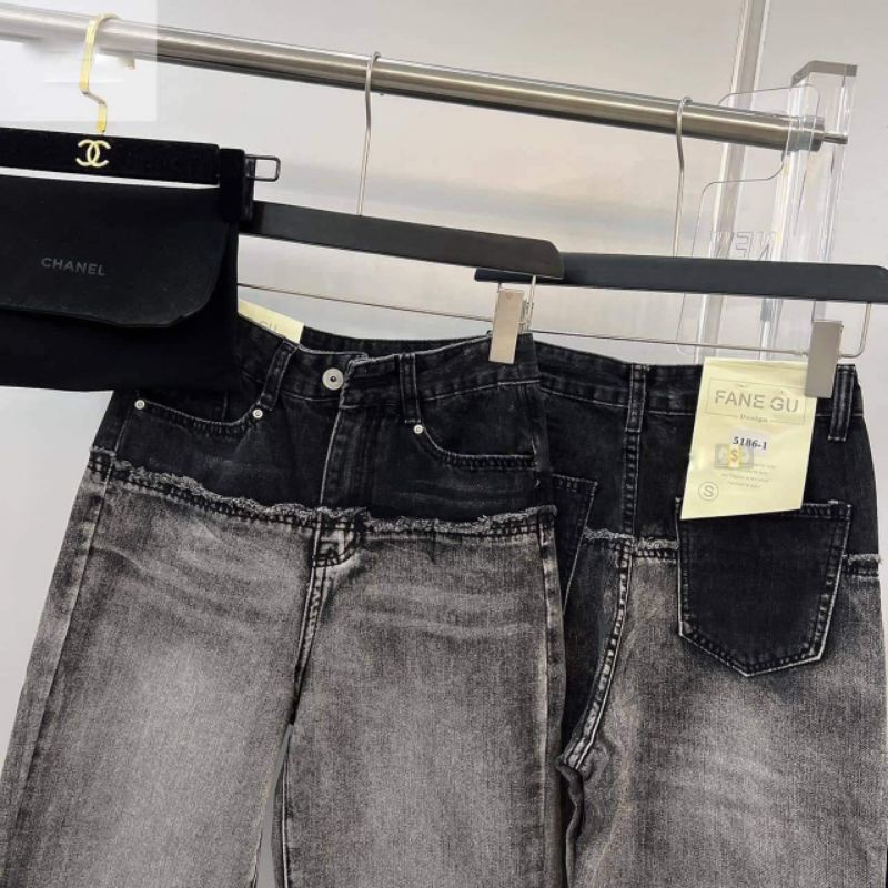 Quần jeans pha màu cạp hàng QCL1