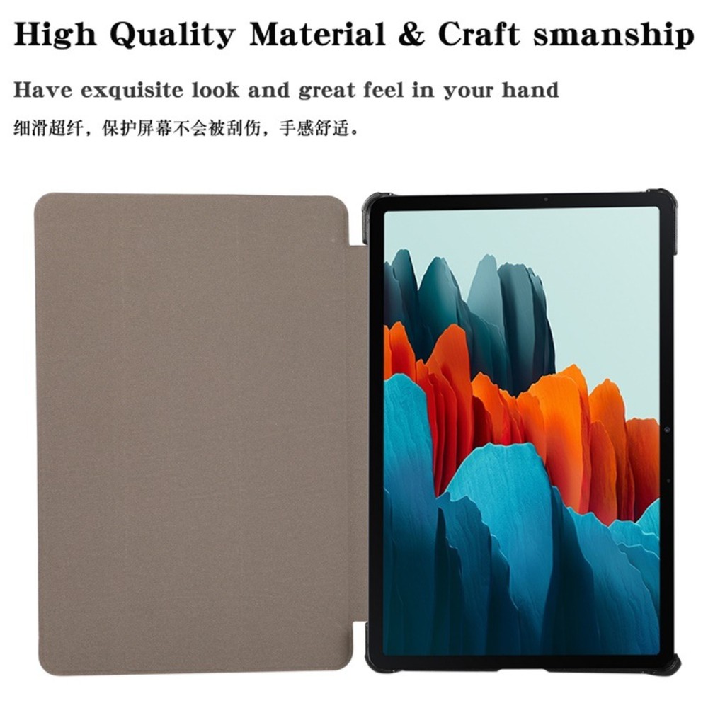 Bao da Flip case S7 / S7 Plus TPU mềm Samsung Galaxy Tab Ốp case T870 T875 T970 T975 có ON/OF tự động