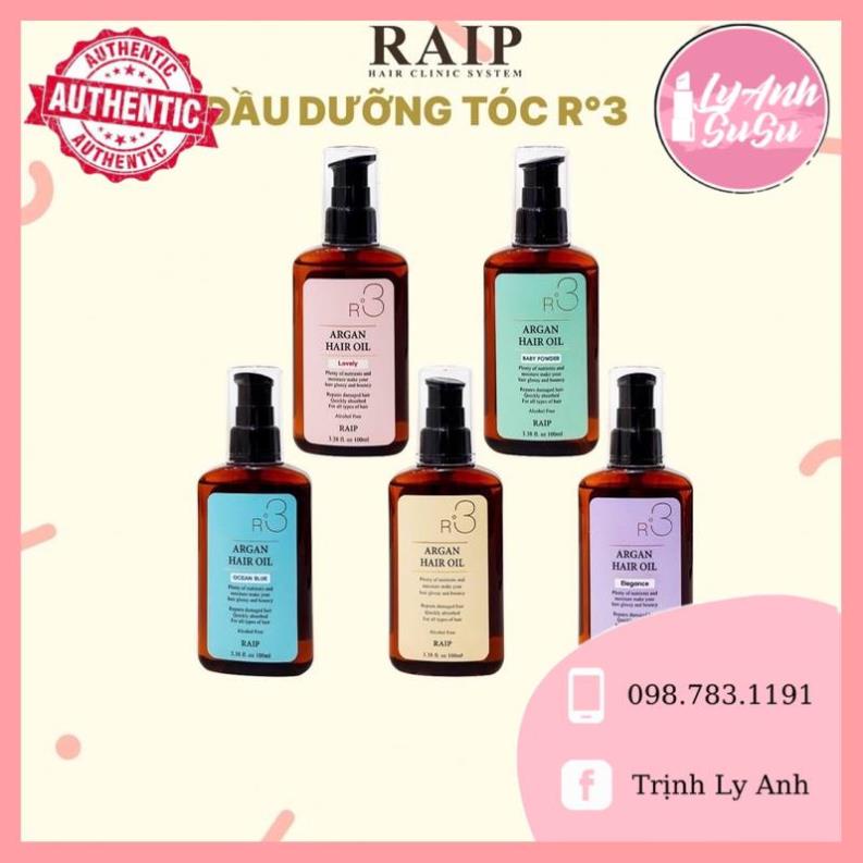 Tinh Dầu Dưỡng Tóc Bóng Mượt Raip R3 Argan Hair Oil 100ml