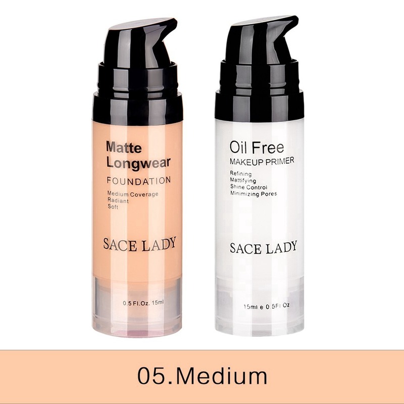SACE LADY Concealer Full Cover Foundation Oil Free Primer+Matte Liquid Foundation Makeup Set  Nourishing and Moisturizing Liquid Foundation | BigBuy360 - bigbuy360.vn