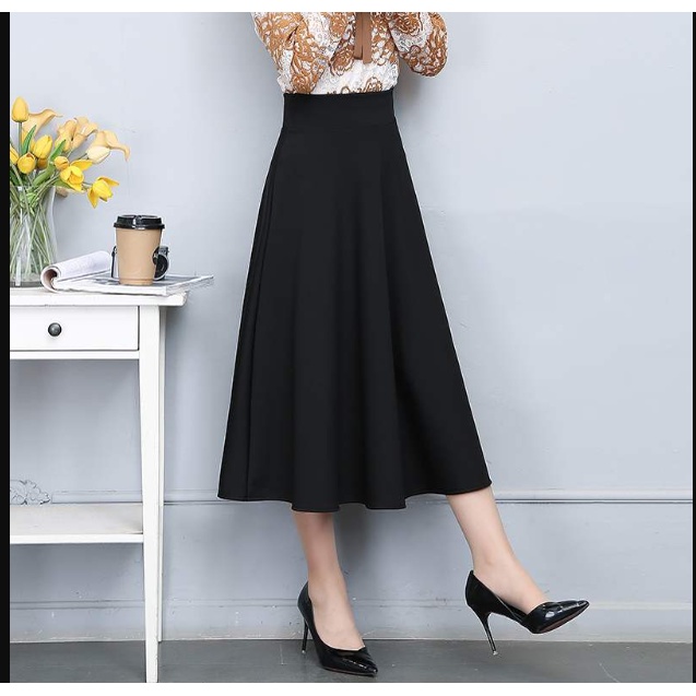 (Nhiều size) Chân váy dài (79-80cm)||Chân váy nữ dáng xòe dài quý phái