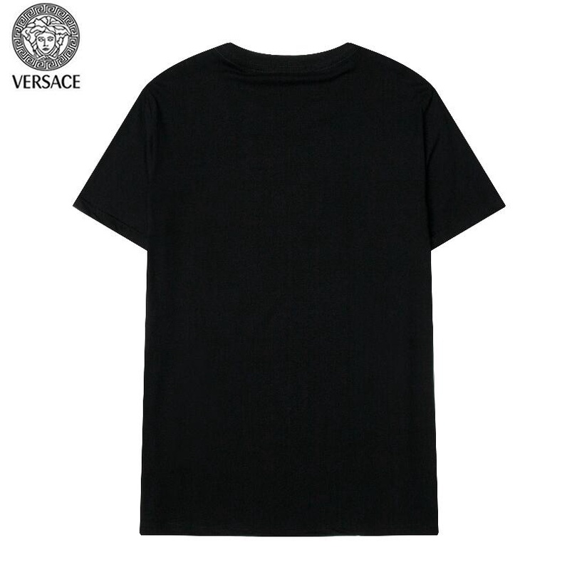 Áo Thun Tay Ngắn Chất Liệu Cotton Thêu Họa Tiết Versace Thời Trang Unisex