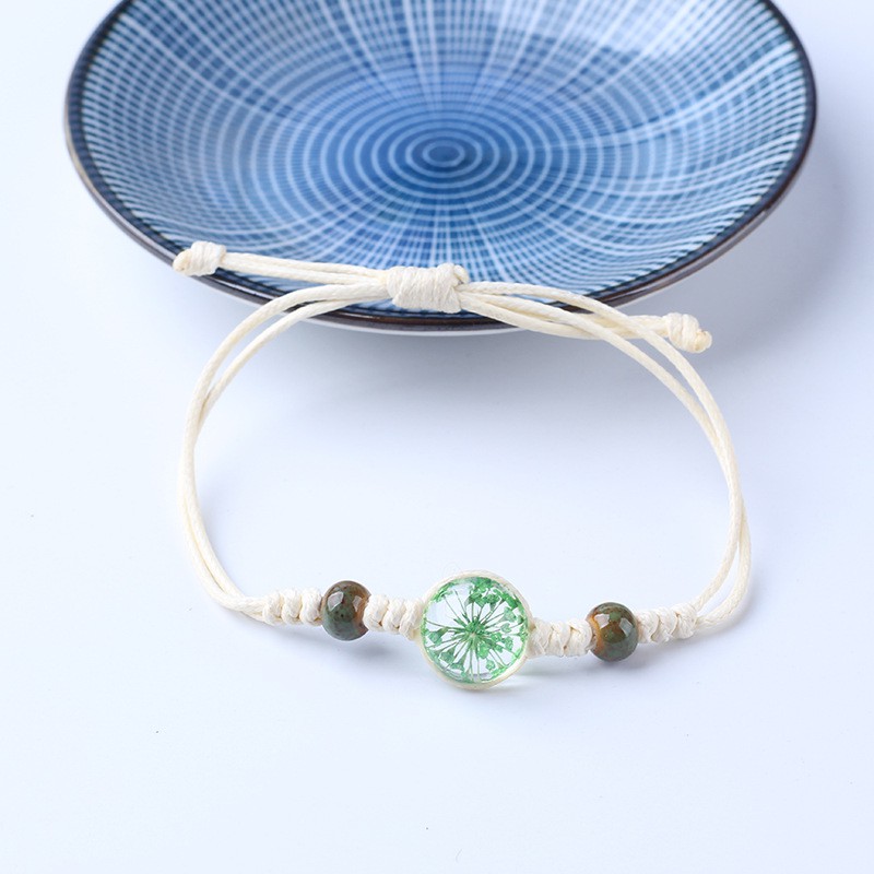 Vòng Tay Hoa Khô Vĩnh Cửu Đá Trong Suốt Dây Rút - Xb-L2610- Bảo Ngọc Jewelry | BigBuy360 - bigbuy360.vn