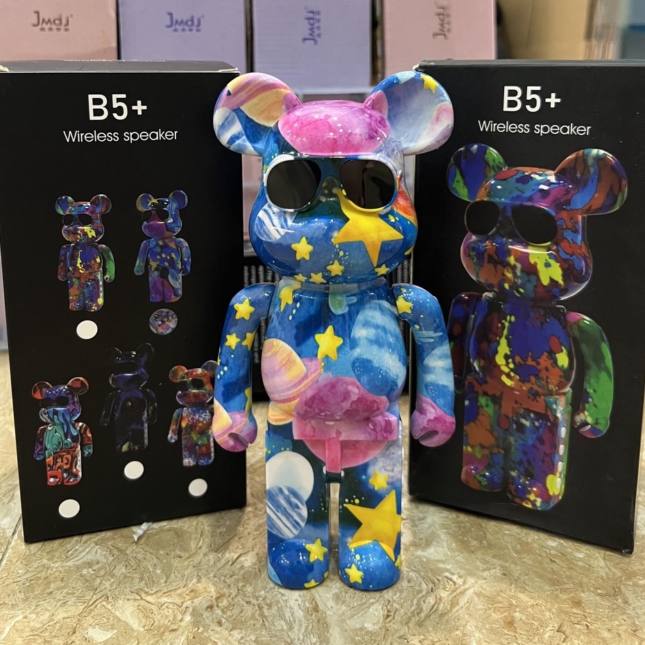 Loa Bluetooth B5+ Hình Gấu Bearbrick Kaws 2022, Âm Thanh Sống Động