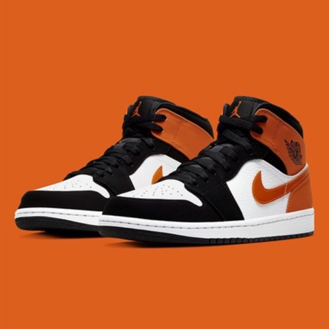 Giày Jordan cổ cao nam nữ màu cam đen 💥 Giày thể thao sneaker nam nữ Jordan cao cổ màu cam Full Box