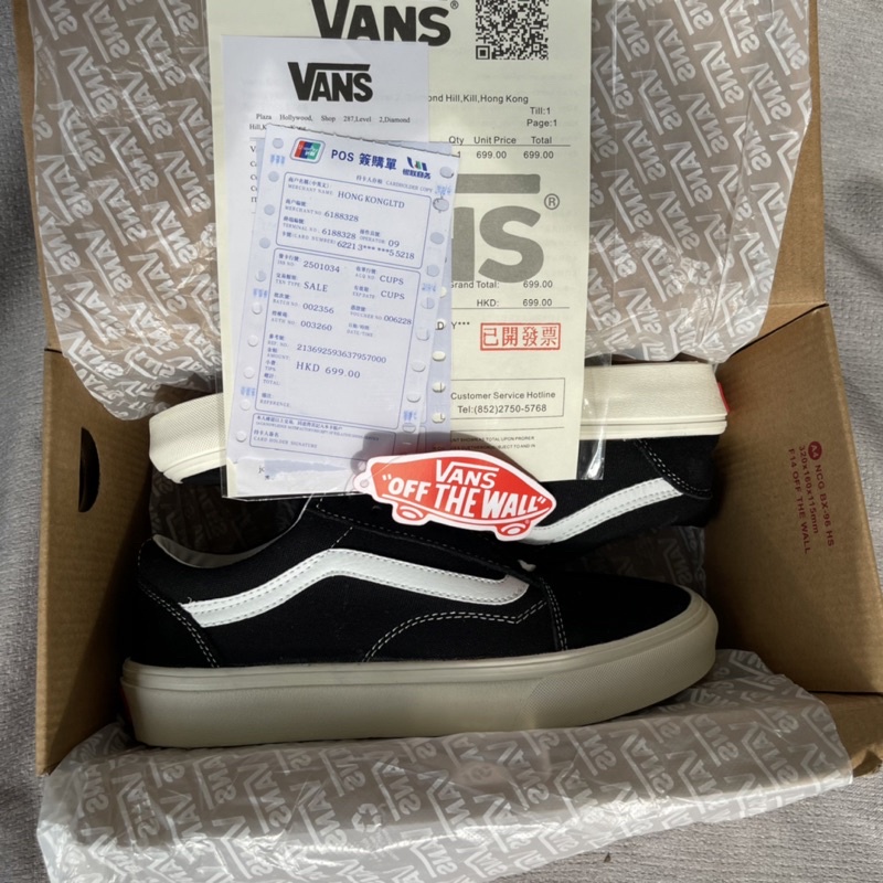 Vans vault trắng đen, giày thể thao sneaker giá học sinh, đế khâu lót rời, ảnh thật video tự quay