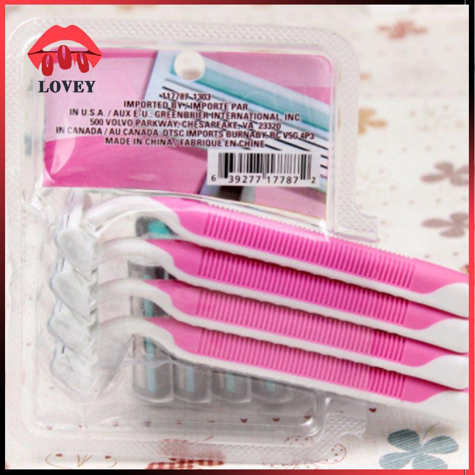Set 4 dao cạo lông cho vùng da dưới cánh tay 3 lưỡi Razor kèm 1 lưỡi dao thay thế dành cho nữ / nam