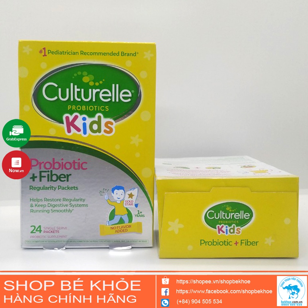 Men vi sinh cho bé Culturelle Probiotics Kids - Culturelle Probiotic + Fiber 24 gói Mỹ