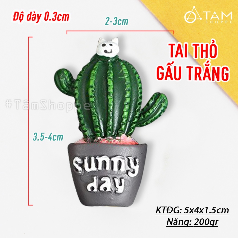 Mô hình nam châm hít tủ lạnh chậu cây xương rồng HTL-01