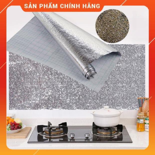 [ HÀNG SIÊU TỐT]  Cuộn giấy bạc dán bếp cách nhiệt chống thấm 0.6×3m