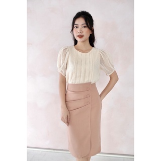 Chân váy khuy bọc chỉ còn BE