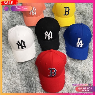 Nón kết, mũ lưỡi trai mlb logo ball cap black n15