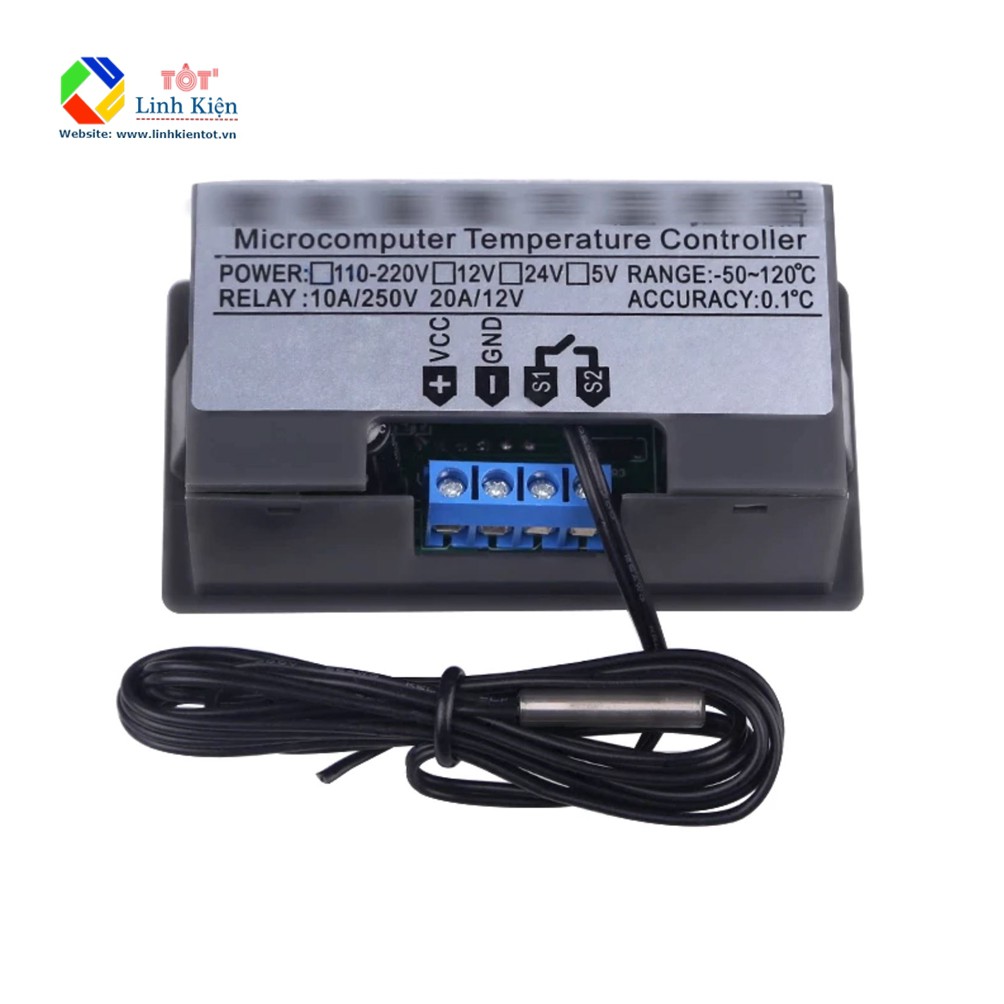 Bộ điều khiển nhiệt độ W3230 - DC12v/ AC 220v bộ ổn định nhiệt độ hiển thị LED