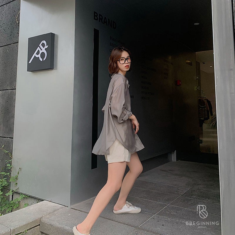 Áo Sơ Mi Tay Dài Chống Nắng Tia Uv Thoáng Khí Phong Cách Vintage Hong Kong 2021