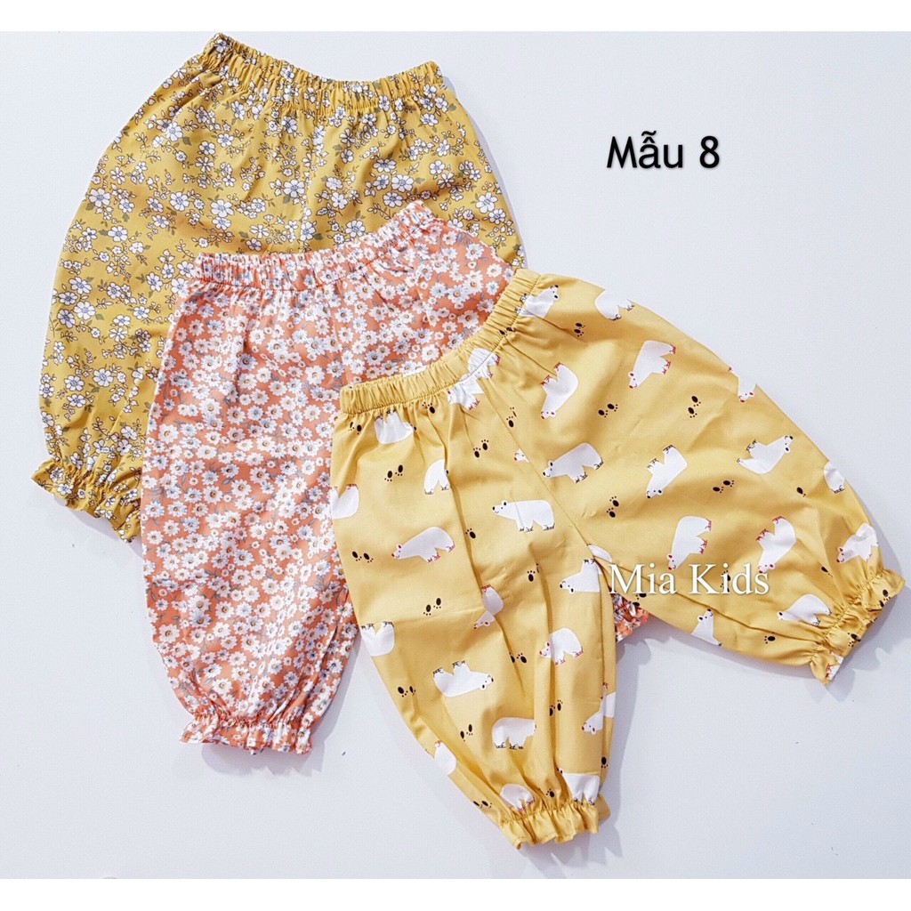 Quần Bí Quần Dài Miakids Hoa Nhí Vải Thô Mát Xinh Shushibaby