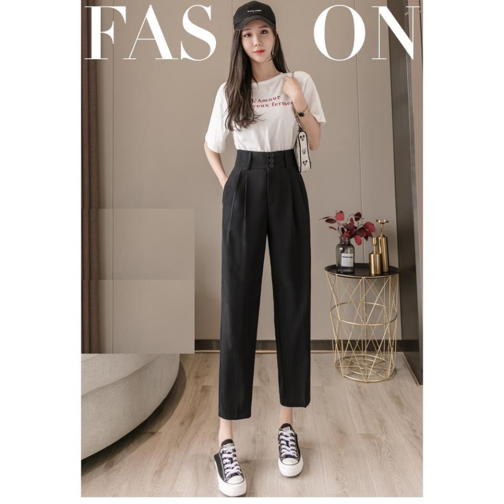 Sale Quần tây công sở BAGGY UMI Co giãn 4 chiều 3 khuy CẠP SIÊU CAO