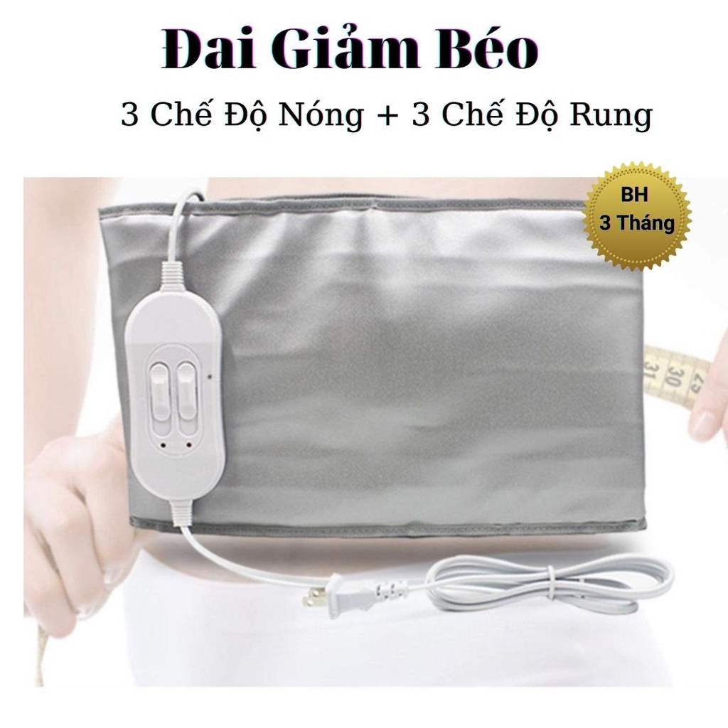 Đai Quấn Bụng Giảm Béo l 3 Chế Độ Nóng - Rung - Massage l Bảo Hành 3 Tháng