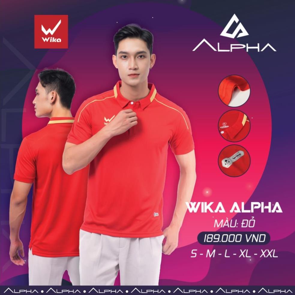 Free Ship - Áo Polo WIKA  Alpha Chất Liệu Polyester Thoáng Mát Mềm Mịn, Màu Sắc Trẻ Trung Phù Hợp Với Nhiều Hoạt Động.