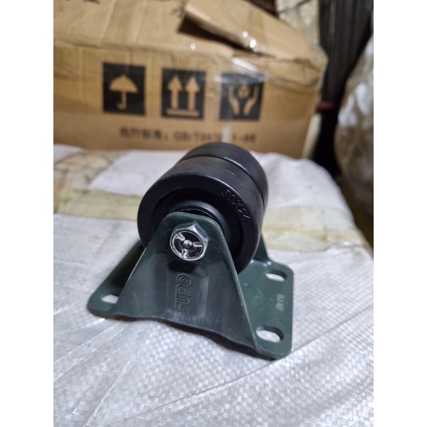 HOT!!!   Bánh SUPO kép 50,65,75mm nhựa PA chịu tải 1 bộ 40mm chiu tai 600kg