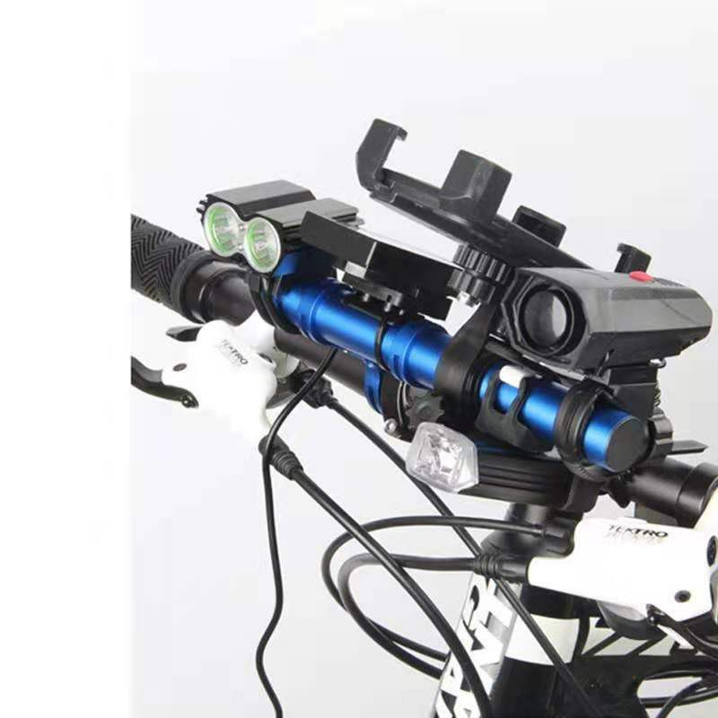 Giá Mở Rộng Gắn Đèn Pin Đôi Đa Chức Năng Bằng Hợp Kim Nhôm Cho Xe Đạp