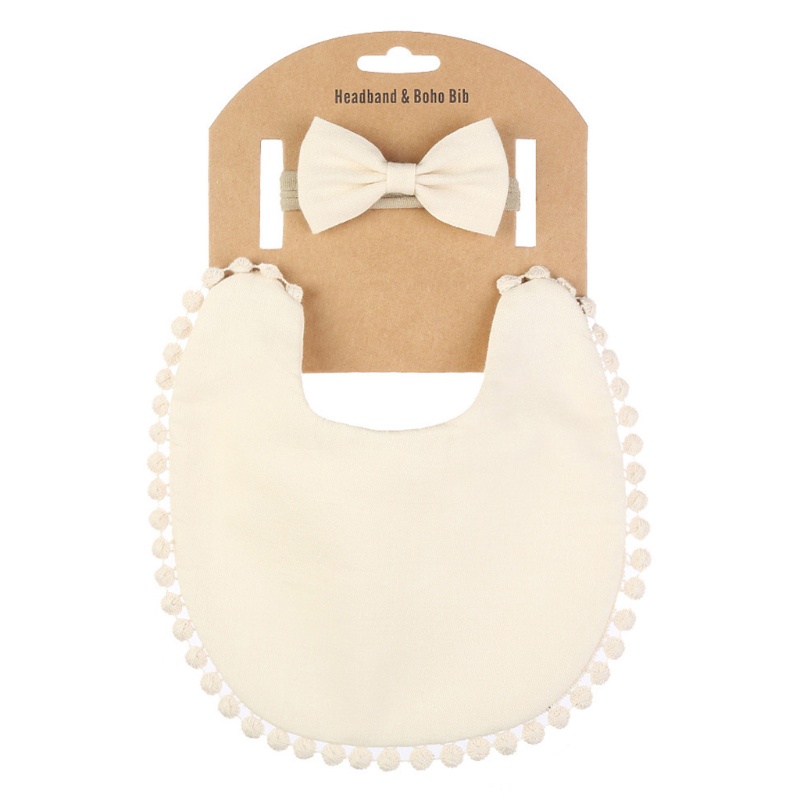 Set 2 Băng Đô Thắt Nơ Bằng Vải Cotton Mềm Màu Trơn Dành Cho Bé Sơ Sinh