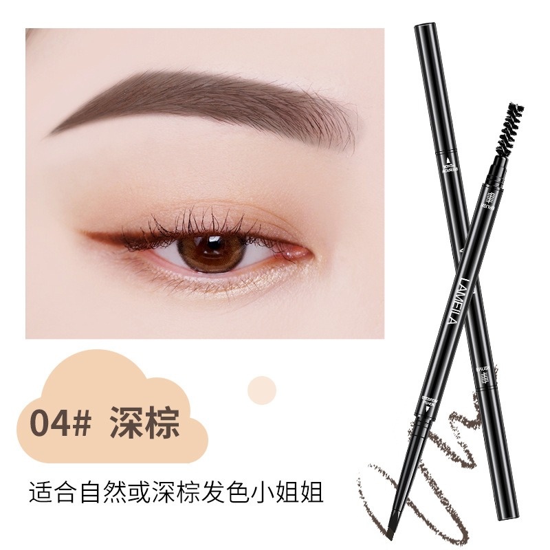 Bút Chì Kẻ Lông Mày Siêu Mịn Trang Điểm Tự Nhiên Lâu Trôi Chống Thấm Nước Có 5 Màu Để Chọn Lựa