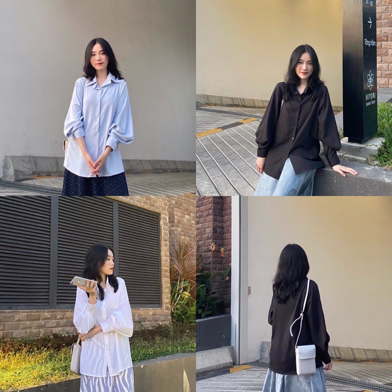 [ảnh đôc QUYỀN MEGGIECLOSET] ÁO SƠ MI TAY PHỒNG