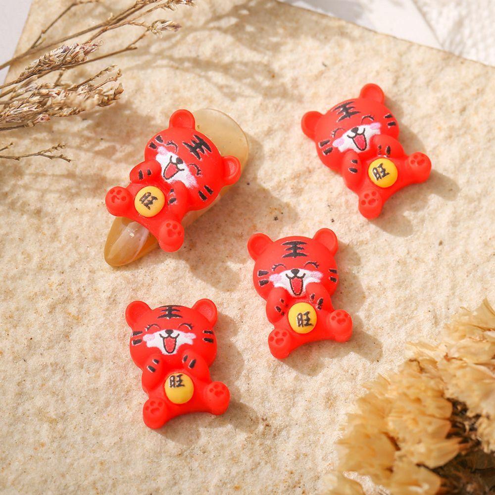 Phụ Kiện Trang Trí Móng Tay Hình Hổ Hoạt Hình Dễ Thương DIY