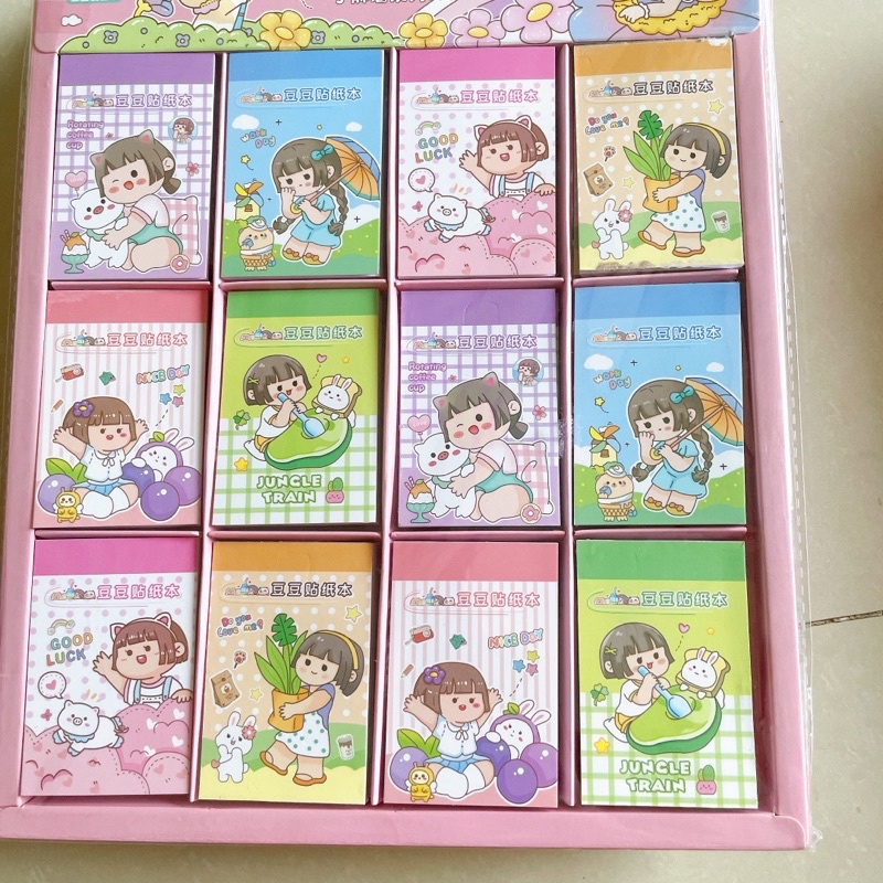 Vỉ đồ chơi hình dán stickre tuyệt đẹp 36 quyển sổ dán nhìu hình ngẫu nhiên