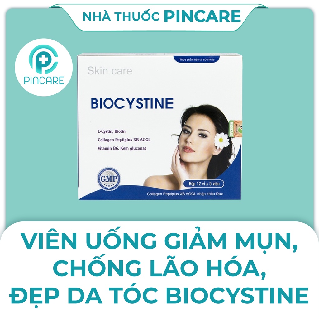 Viên uống Biocystine giảm mụn, đẹp da tóc - Hàng chính hãng - Nhà thuốc Pincare
