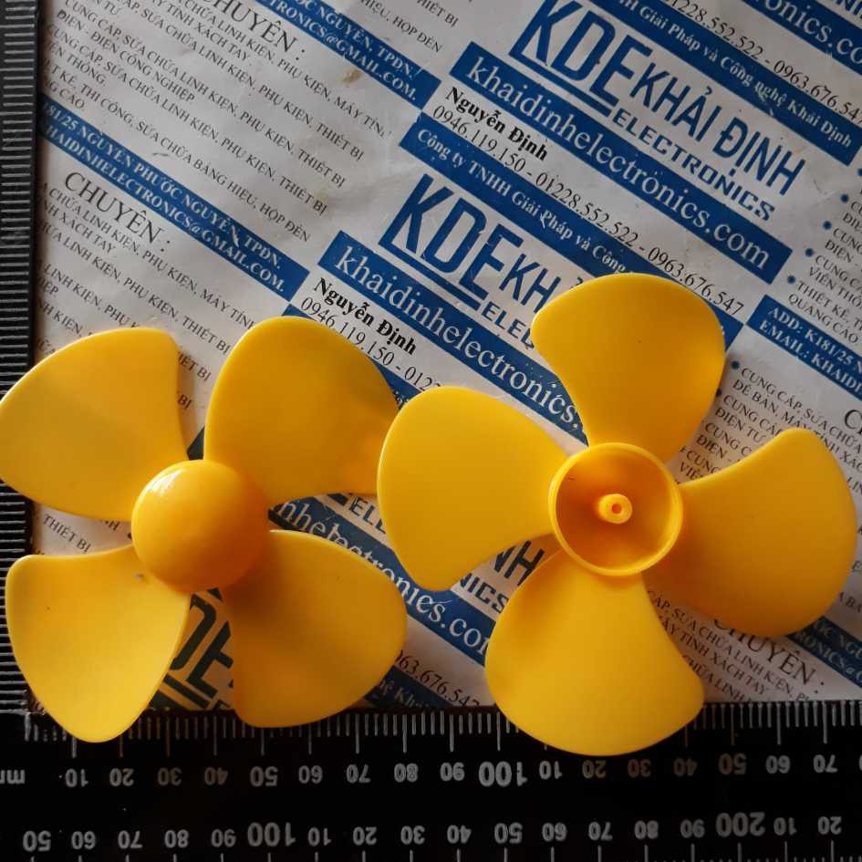 cánh quạt nhựa 4 cánh đủ màu, đường kính cánh quạt 40mm/56mm/80mm/100mm kde2734