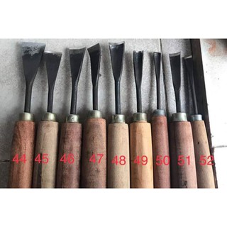 Bộ đục gỗ đục điêu khắc đục chạm mài sắc kèm cán gỗ nghiến chất lượng