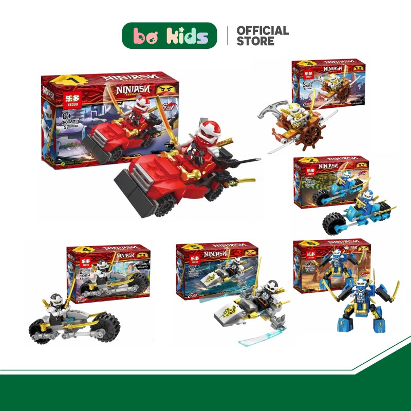 Bộ xếp hình, đồ chơi lắp ghép lego Ninjago Minifigure 6 in 1 phát triển trí tuệ cho bé chất liệu an toàn