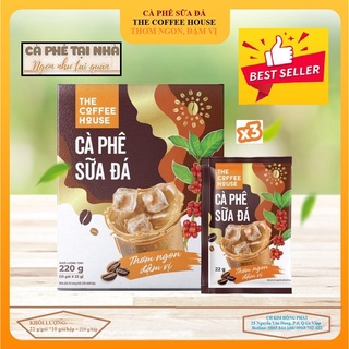  1 Hộp 10 Gói lớn * 22 G  gói Cà Phê Sữa Đá The Coffee House THƠM NGON ĐẬM VỊ 