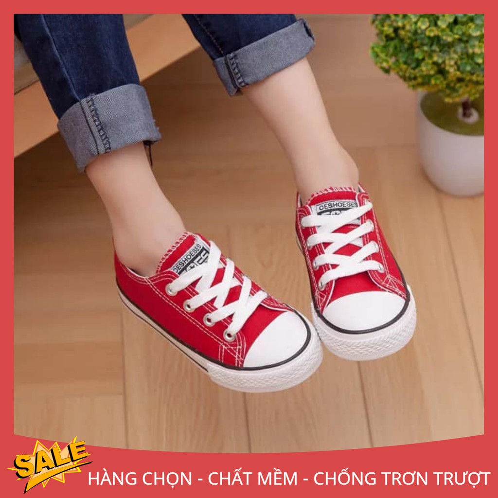 Giày thể thao cho bé trai và bé gái 5 - 18 tuổi phong cách buộc dây kiểu dáng Converse cá tính GA69