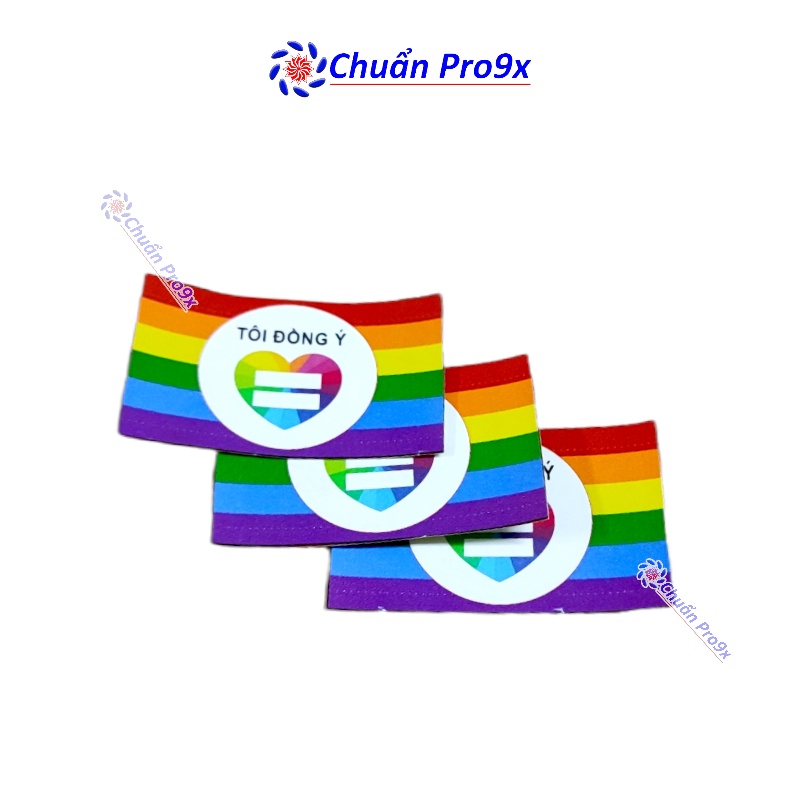 Sticker LGBT Tôi Đồng Ý ( hình chữ nhật )