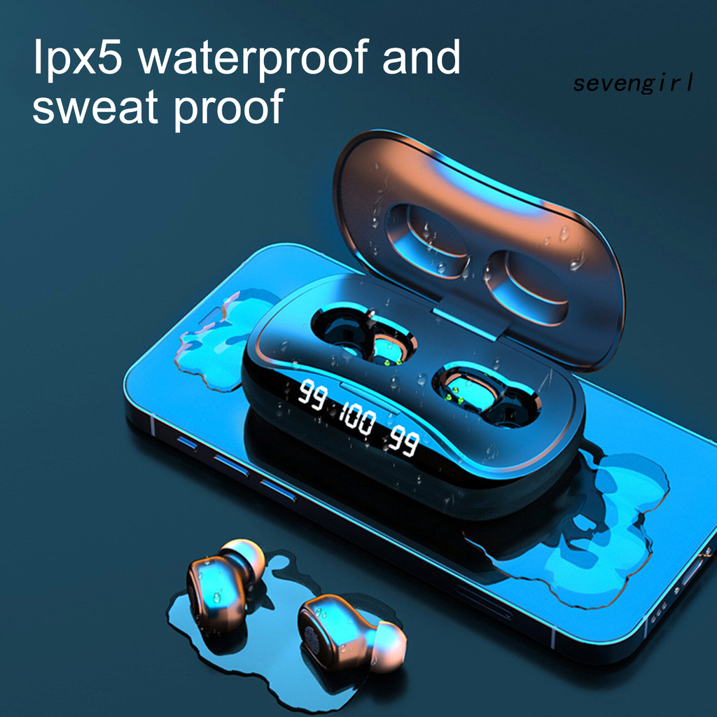 SEV-1 Pair 210S In-Ear Touch Screen HD Stereo TWS Bluetooth 5.1 Earphone Wireless Headset for Outdoor Sports