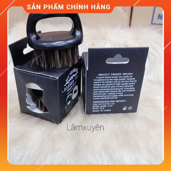 CHỔI PHỦI TÓC,RÂU NAM MEN ' GROOMING BARBER PRO FINGER BRUSHthiết kế cán nhựa bền dễ cầm dễ thao tác, nhỏ gọn.