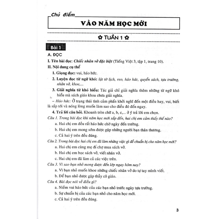 Sách Bổ Trợ - Bồi Dưỡng Tiếng Việt Lớp 3