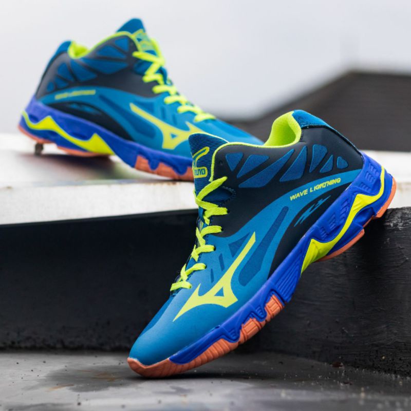 Giày bóng chuyền Mizuno Wave màu xanh lam cho nam