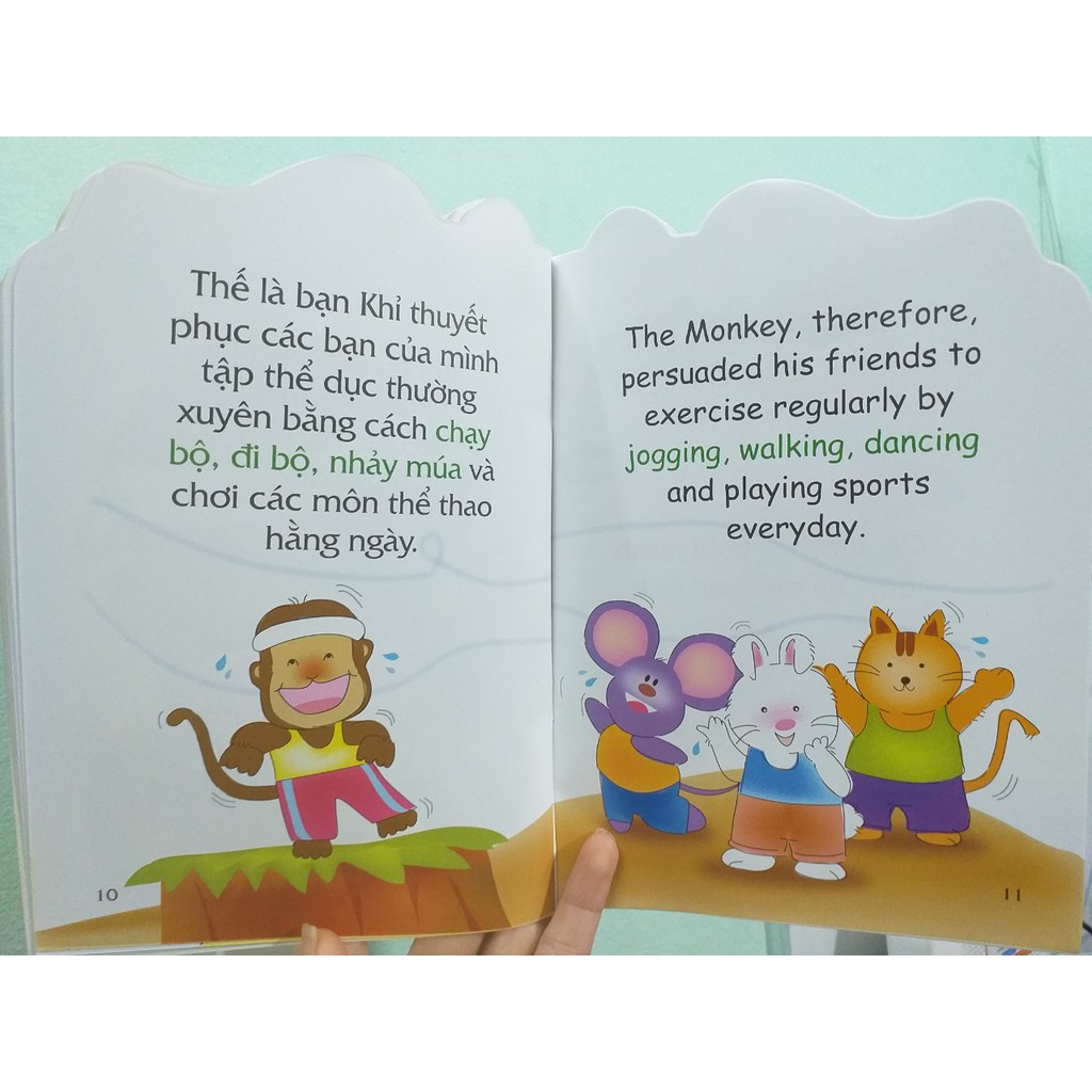Sách - kỹ năng cho trẻ 3-8 tuổi - song ngữ Việt Anh (Bộ 12 quyển)
