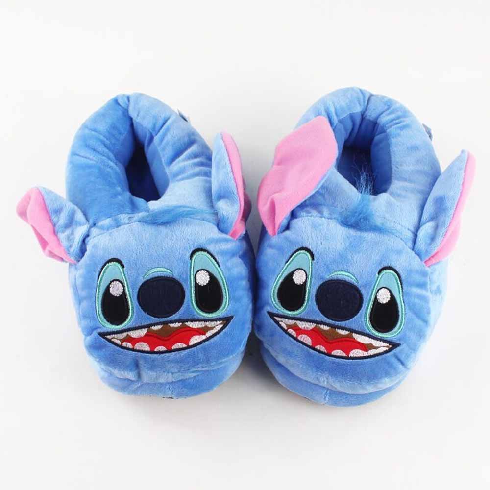 Dép Bông Đi Trong Nhà Hình lilo & stitch Hoạt Hình 28cm Giữ Ấm Mùa Đông Cho Nam Nữ